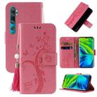 For Xiaomi Mi Note 10 Embossed Lucky Tree Horizontal Flip Leather Case with Holder & Card Slot & Wallet & Lanyard(Pink) - 1