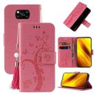 For Xiaomi Poco X3 Embossed Lucky Tree Horizontal Flip Leather Case with Holder & Card Slot & Wallet & Lanyard(Pink) - 1