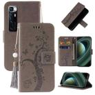 For Xiaomi Mi 10 Ultra Embossed Lucky Tree Horizontal Flip Leather Case with Holder & Card Slot & Wallet & Lanyard(Grey) - 1
