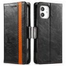 For iPhone 11 Pro CaseNeo Business Splicing Dual Magnetic Buckle Horizontal Flip PU Leather Case with Holder & Card Slots & Wallet (Black) - 1