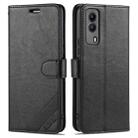 For vivo Y53s AZNS Sheepskin Texture Horizontal Flip Leather Case with Holder & Card Slots & Wallet(Black) - 1