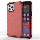 For iPhone 13 Shockproof Honeycomb PC + TPU Protective Case(Red) - 1
