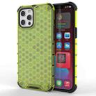 For iPhone 13 Pro Max Shockproof Honeycomb PC + TPU Protective Case (Green) - 1