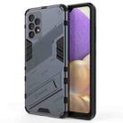 For Samsung Galaxy A32 4G Punk Armor 2 in 1 PC + TPU Shockproof Case with Invisible Holder(Grey) - 1