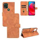 For Motorola Moto G Stylus 5G Solid Color Skin Feel Magnetic Buckle Horizontal Flip Calf Texture PU Leather Case with Holder & Card Slots & Wallet(Brown) - 1