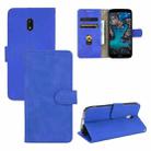 For Nokia C1 Plus Solid Color Skin Feel Magnetic Buckle Horizontal Flip Calf Texture PU Leather Case with Holder & Card Slots & Wallet(Blue) - 1