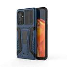 For OnePlus 9 War Chariot Series Armor All-inclusive Shockproof PC + TPU Protective Case with Invisible Holder(Blue) - 1