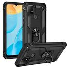 For OPPO A15 Shockproof TPU + PC Protective Case with 360 Degree Rotating Holder(Black) - 1