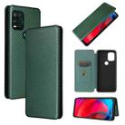 For Motorola Moto G Stylus 5G Carbon Fiber Texture Horizontal Flip TPU + PC + PU Leather Case with Card Slot(Green) - 1