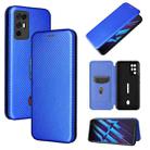 For ZTE Nubia Red Magic 6R Carbon Fiber Texture Horizontal Flip TPU + PC + PU Leather Case with Card Slot(Blue) - 1