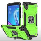 For Asus ZenFone Live (L1) ZA550KL Magnetic Armor Shockproof TPU + PC Case with Metal Ring Holder(Green) - 1
