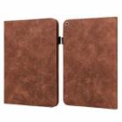 Lace Flower Embossing Pattern Horizontal Flip Leather Case with Holder & Card Slots & Wallet & Photo Frame & Sleep / Wake-up Function For iPad 9.7 2018 / 9.7  2017 / Air 2 / Air(Brown) - 1