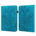 Lace Flower Embossing Pattern Horizontal Flip Leather Case with Holder & Card Slots & Wallet & Photo Frame & Sleep / Wake-up Function For iPad mini  2019 / 4 / 3 / 2 / 1(Blue) - 1