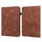 Lace Flower Embossing Pattern Horizontal Flip Leather Case with Holder & Card Slots & Wallet & Photo Frame & Sleep / Wake-up Function For Samsung Galaxy Tab S6 Lite SM-P610/SM-P615(Brown) - 1