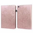 Lace Flower Embossing Pattern Horizontal Flip Leather Case with Holder & Card Slots & Wallet & Photo Frame & Sleep / Wake-up Function For Samsung Galaxy Tab S6 Lite SM-P610/SM-P615(Rose Gold) - 1