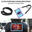 360 Degree Rotation Contrast Color Shockproof Silicone + PC Case with Holder & Hand Grip Strap & Shoulder Strap For Samsung Galaxy Tab A7 10.4 (2020) T500/T505 (Purple+Mint Green) - 7