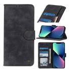 For iPhone 13 mini Antelope Texture Magnetic Buckle Horizontal Flip PU Leather Case with Card Slots & Wallet & Holder (Black) - 1