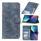 For iPhone 13 mini Antelope Texture Magnetic Buckle Horizontal Flip PU Leather Case with Card Slots & Wallet & Holder (Blue) - 1