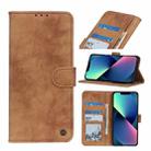 For iPhone 13 mini Antelope Texture Magnetic Buckle Horizontal Flip PU Leather Case with Card Slots & Wallet & Holder (Brown) - 1
