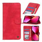For iPhone 13 Antelope Texture Magnetic Buckle Horizontal Flip PU Leather Case with Card Slots & Wallet & Holder(Red) - 1