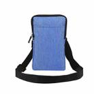 Universal Fashion Waterproof Casual Mobile Phone Waist Diagonal Bag For 7.2 inch and Below Phones(Blue) - 1