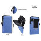 Universal Fashion Waterproof Casual Mobile Phone Waist Diagonal Bag For 7.2 inch and Below Phones(Blue) - 4