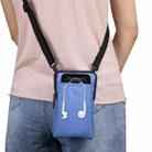Universal Fashion Waterproof Casual Mobile Phone Waist Diagonal Bag For 7.2 inch and Below Phones(Blue) - 6