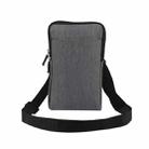 Universal Fashion Waterproof Casual Mobile Phone Waist Diagonal Bag For 7.2 inch and Below Phones(Grey) - 1