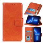 For iPhone 13 Pro Nappa Texture Horizontal Flip Leather Case with Holder & Card Slots & Wallet (Orange) - 1