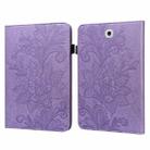 For Samsung Galaxy Tab S2 9.7 T810/T815 Lace Flower Embossing Pattern Horizontal Flip Leather Case with Holder & Card Slots & Wallet & Photo Frame(Purple) - 1