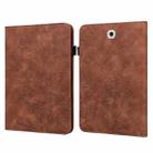 For Samsung Galaxy Tab S2 9.7 T810/T815 Lace Flower Embossing Pattern Horizontal Flip Leather Case with Holder & Card Slots & Wallet & Photo Frame(Brown) - 1