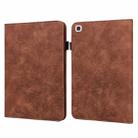 For Samsung Galaxy Tab A7 10.4 2020 SM-T500/SM-T505 Lace Flower Embossing Pattern Horizontal Flip Leather Case with Holder & Card Slots & Wallet & Photo Frame(Brown) - 1