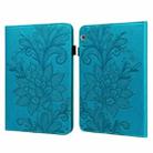 For Huawei MediaPad T5 Lace Flower Embossing Pattern Horizontal Flip Leather Case with Holder & Card Slots & Wallet & Photo Frame(Blue) - 1