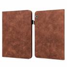 For Huawei MediaPad T5 Lace Flower Embossing Pattern Horizontal Flip Leather Case with Holder & Card Slots & Wallet & Photo Frame(Brown) - 1