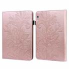 For Huawei MediaPad T5 Lace Flower Embossing Pattern Horizontal Flip Leather Case with Holder & Card Slots & Wallet & Photo Frame(Rose Gold) - 1