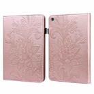 For Huawei MediaPad M5 Lite Lace Flower Embossing Pattern Horizontal Flip Leather Case with Holder & Card Slots & Wallet & Photo Frame(Rose Gold) - 1