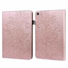 For Lenovo M10 Plus / M10 Plus TB-X606F/TB-606X Lace Flower Embossing Pattern Horizontal Flip Leather Case with Holder & Card Slots & Wallet & Photo Frame(Rose Gold) - 1