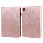 For Lenovo Tab P11 2020 11 inch TB-J606F/J606X Lace Flower Embossing Pattern Horizontal Flip Leather Case with Holder & Card Slots & Wallet & Photo Frame(Rose Gold) - 1