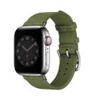 Two-color Nylon Braid Watch Band For Apple Watch Series 9&8&7 41mm / SE 3&SE 2&6&SE&5&4 40mm / 3&2&1 38mm(Army Green) - 1