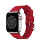 Two-color Nylon Braid Watch Band For Apple Watch Series 8&7 41mm / SE 2&6&SE&5&4 40mm / 3&2&1 38mm(Rose Red) - 1