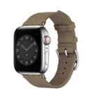 Two-color Nylon Braid Watch Band For Apple Watch Series 9&8&7 41mm / SE 3&SE 2&6&SE&5&4 40mm / 3&2&1 38mm(Light Khaki) - 1