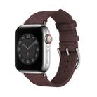 Two-color Nylon Braid Watch Band For Apple Watch Series 8&7 41mm / SE 2&6&SE&5&4 40mm / 3&2&1 38mm(Dark Brown) - 1