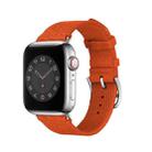 Two-color Nylon Braid Watch Band For Apple Watch Ultra 49mm&Watch Ultra 2 49mm / Series 9&8&7 45mm / SE 3&SE 2&6&SE&5&4 44mm / 3&2&1 42mm(Orange) - 1