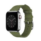 Two-color Nylon Braid Watch Band For Apple Watch Ultra 49mm&Watch Ultra 2 49mm / Series 9&8&7 45mm / SE 3&SE 2&6&SE&5&4 44mm / 3&2&1 42mm(Army Green) - 1