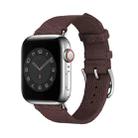 Two-color Nylon Braid Watch Band For Apple Watch Ultra 49mm&Watch Ultra 2 49mm / Series 9&8&7 45mm / SE 3&SE 2&6&SE&5&4 44mm / 3&2&1 42mm(Dark Brown) - 1