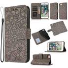 Skin Feel Embossed Sunflower Horizontal Flip Leather Case with Holder & Card Slots & Wallet & Lanyard For iPhone 6 / 6s(Gray) - 1