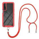 For LG Stylo 7 5G Starry Sky Solid Color Series Shockproof PC + TPU Protective Case with Neck Strap(Red) - 1