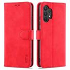 For Samsung Galaxy A32 4G AZNS Skin Feel Calf Texture Horizontal Flip Leather Case with Card Slots & Holder & Wallet(Red) - 1