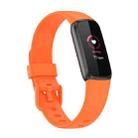 For Fitbit Luxe Silicone Color Buckle Watch Band, Size:S(Orange) - 1