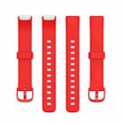 xDfind For Fitbit Luxe Silicone Color Buckle Watch Band, Size:S(Red) - 2